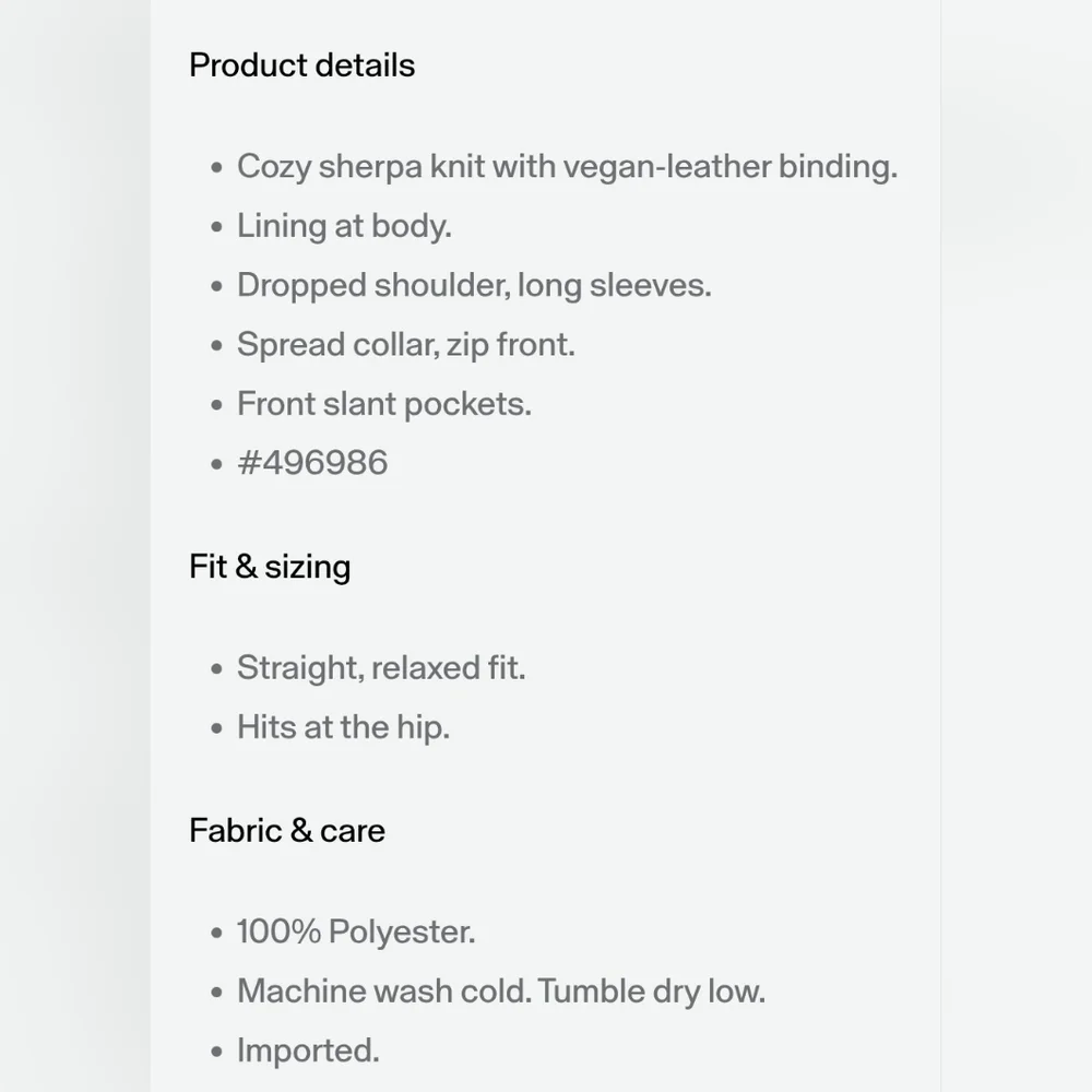 GAP Relaxed Sherpa Coat - Picture 6 of 7